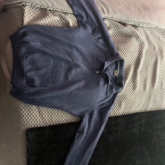 Merino Wool Longsleeve Polo - Picture 2 of 2